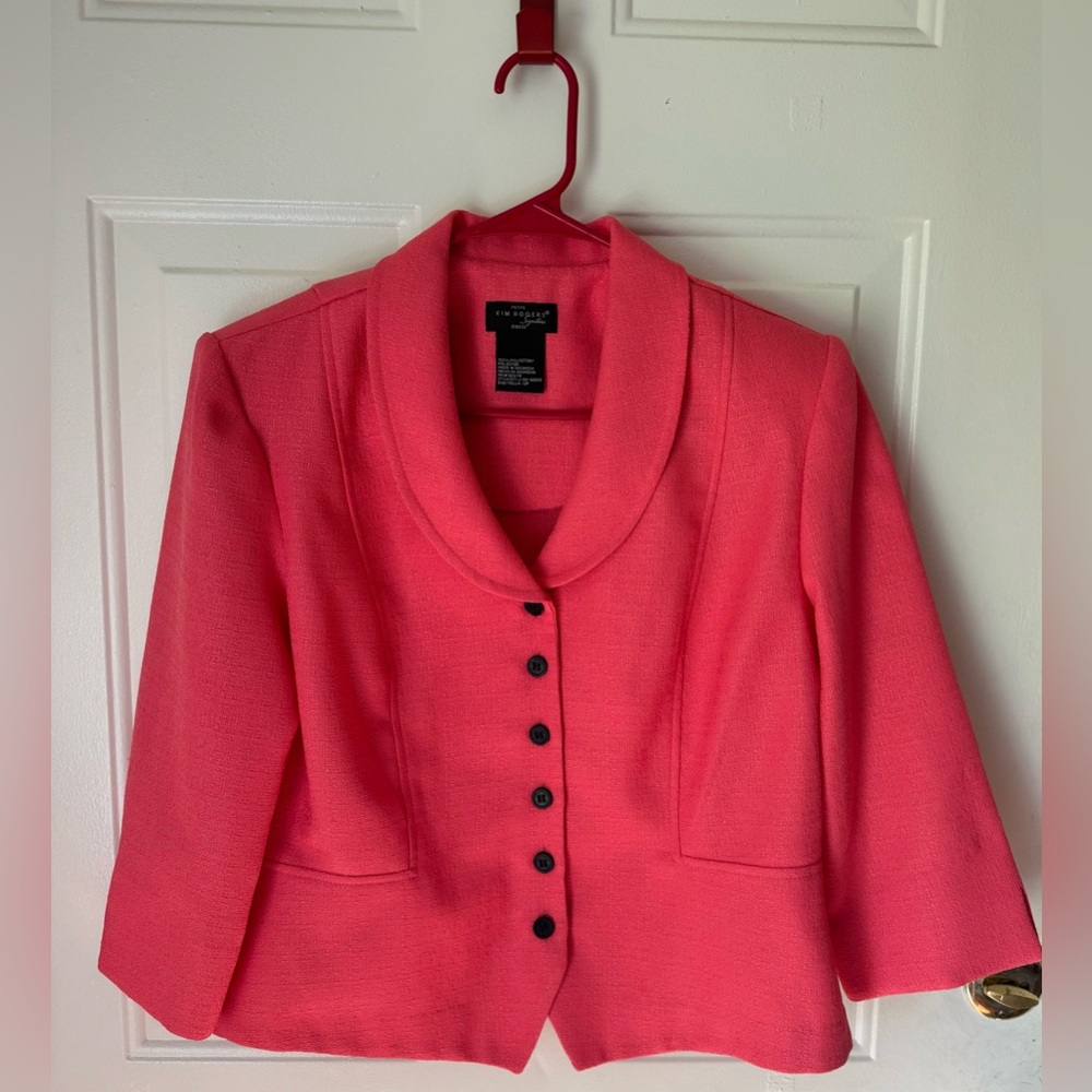 Kim Rodgers Signature Dress pink Blazer in a size 12P